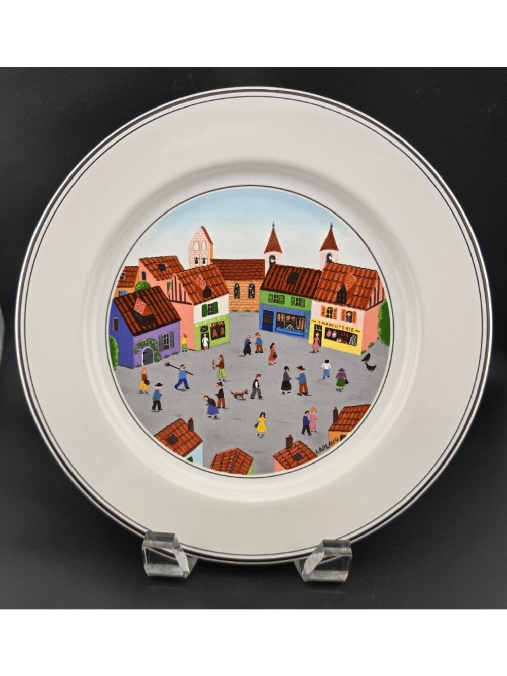 Villeroy & Boch 8 1/4” Salad Plate Design Naïf Town Square By Laplau